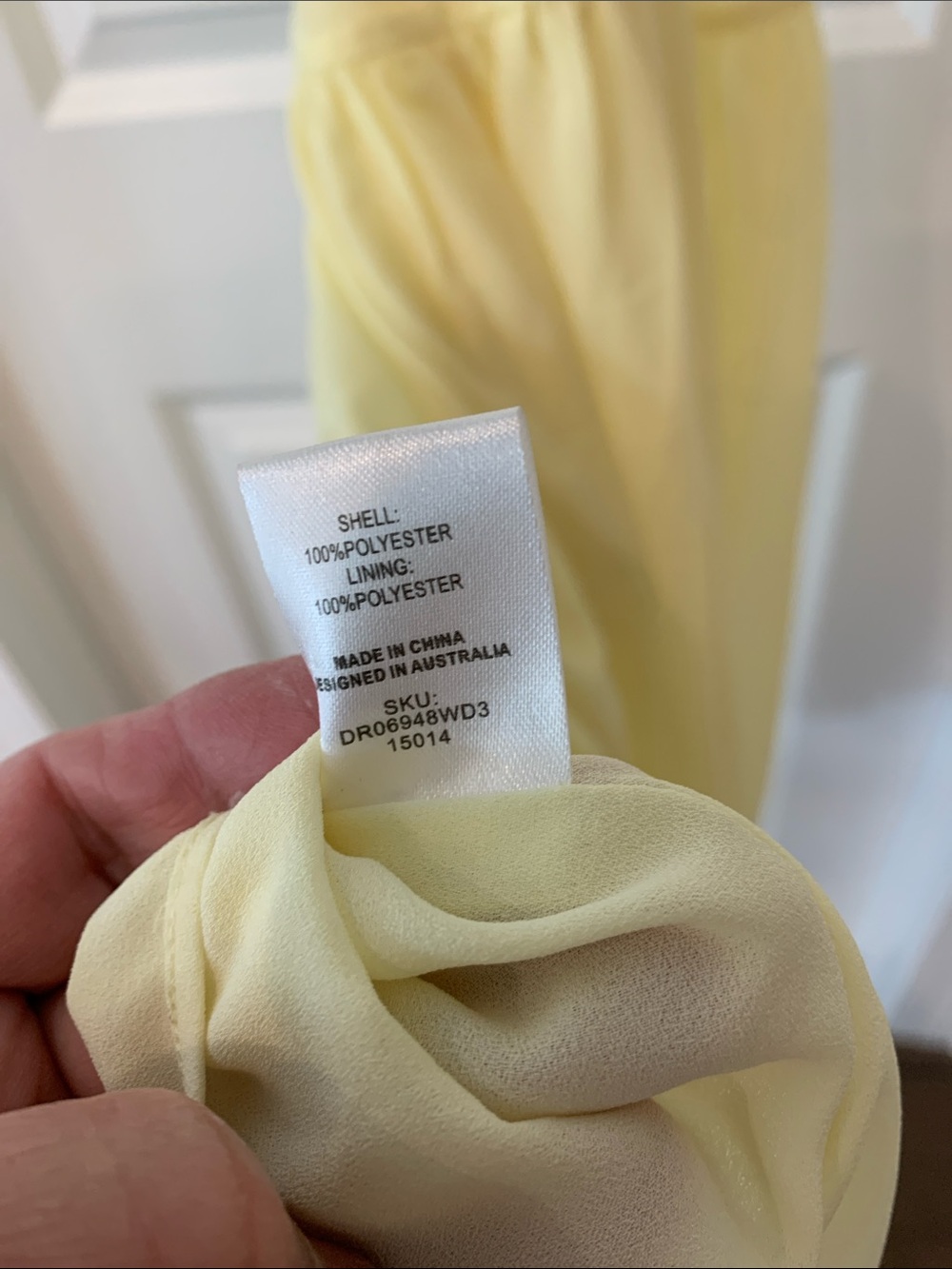Meshki Pale Yellow Ruffle-Trim Maxi Dress strapless chiffon XXS NWOT - Picture 6 of 13